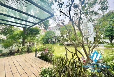 Hoa Sua duplex villa in Vinhomes Riverside urban area for rent.